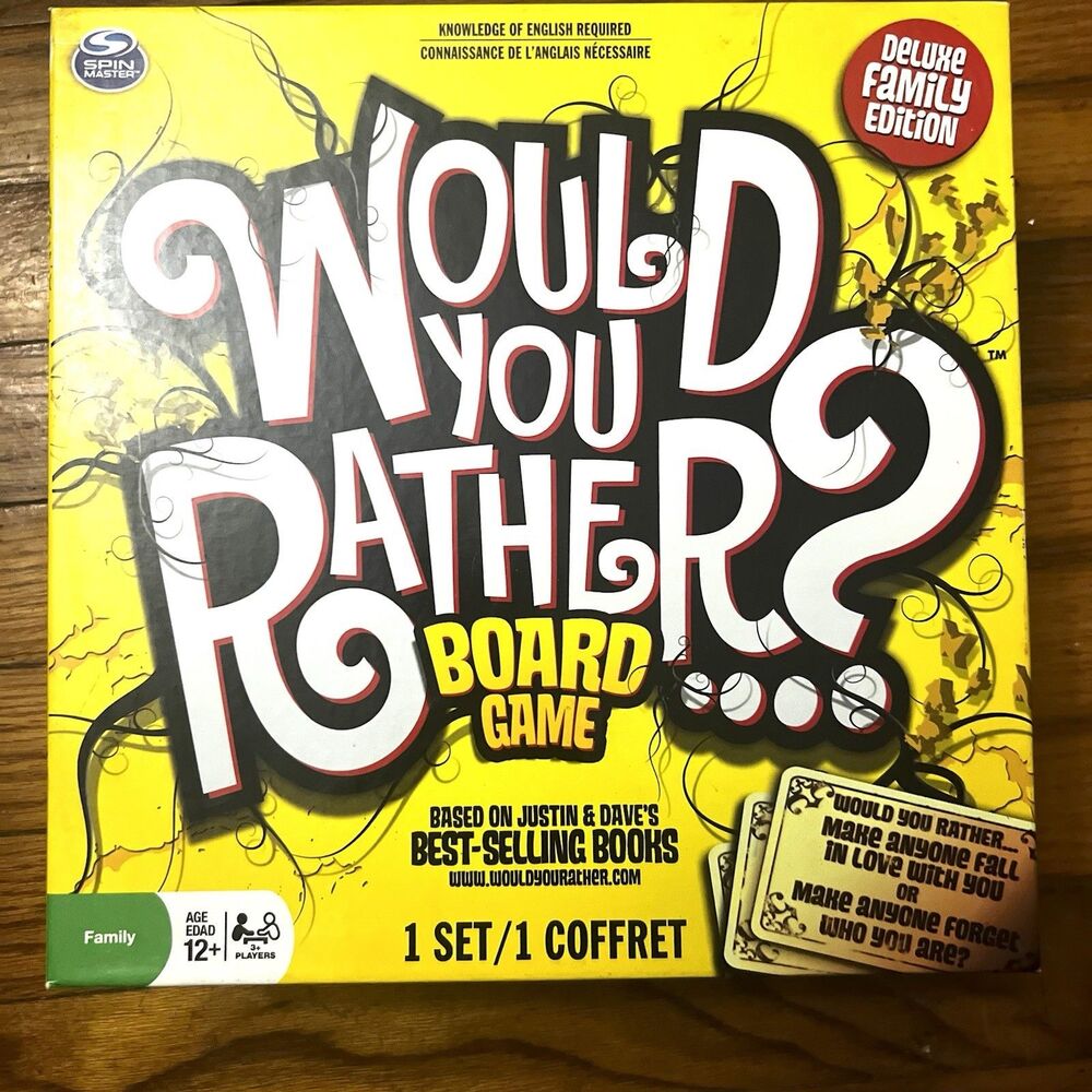 Complete Would You Rather-Deluxe Family Edition-Board Game-Spin Master Ages 12+